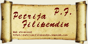 Petrija Filipendin vizit kartica